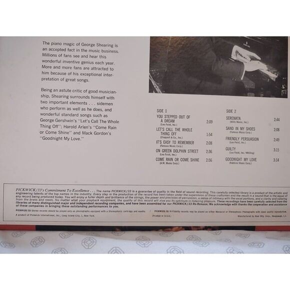 You Stepped Out Of A Dream George Shearing LP Records Vinyl Album SPC-3100 - Picture 2 of 7